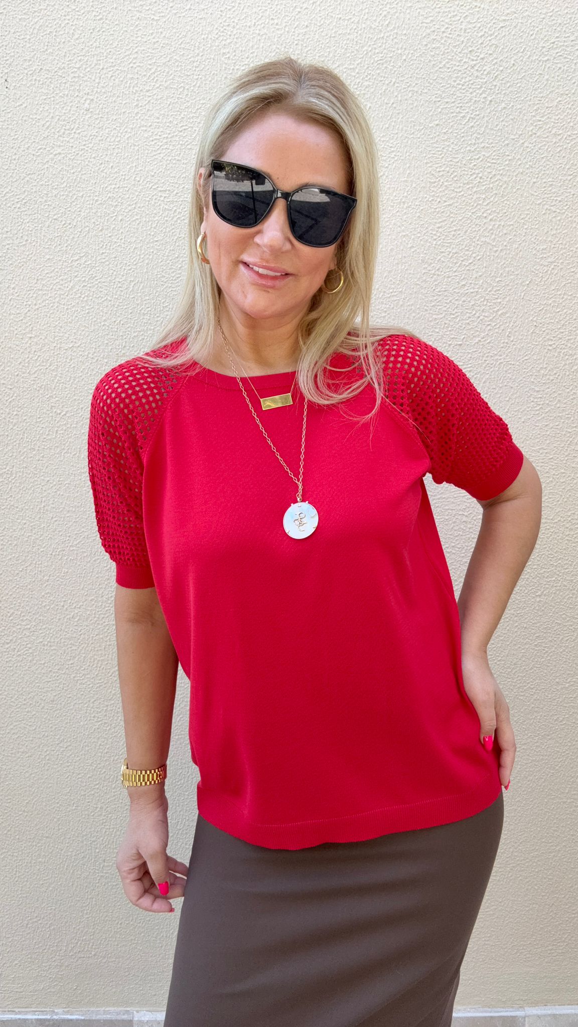 Tekla Kırmızı Triko