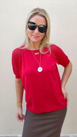 Tekla Kırmızı Triko