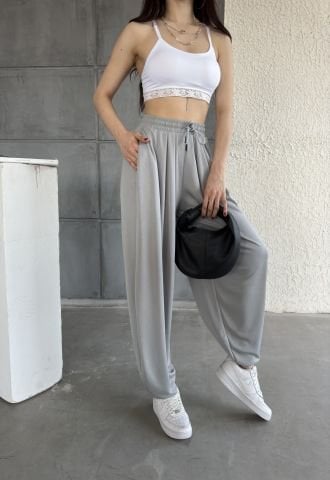 Veza Gri Şalvar Pantolon