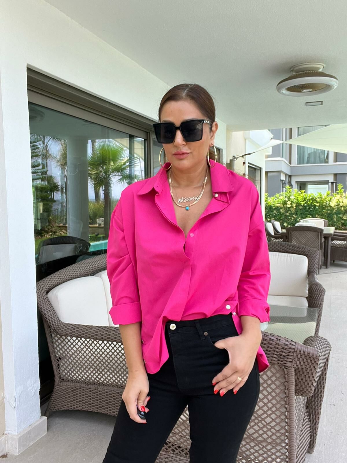 Bloms Kadın Pembe Gömlek