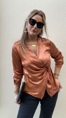 Misa Bakır Rengi Bluz