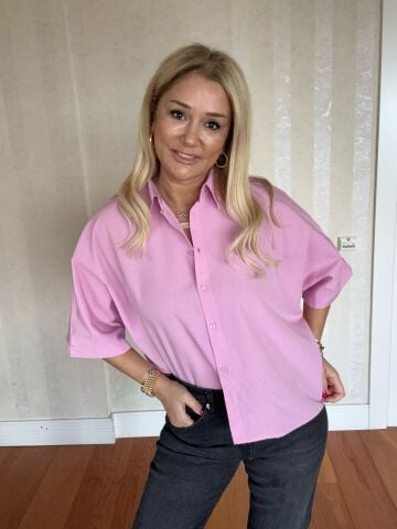 Navy Yarasakol Pembe Gömlek