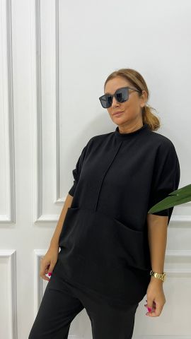 Margot Kadın Siyah Cepli Tunik