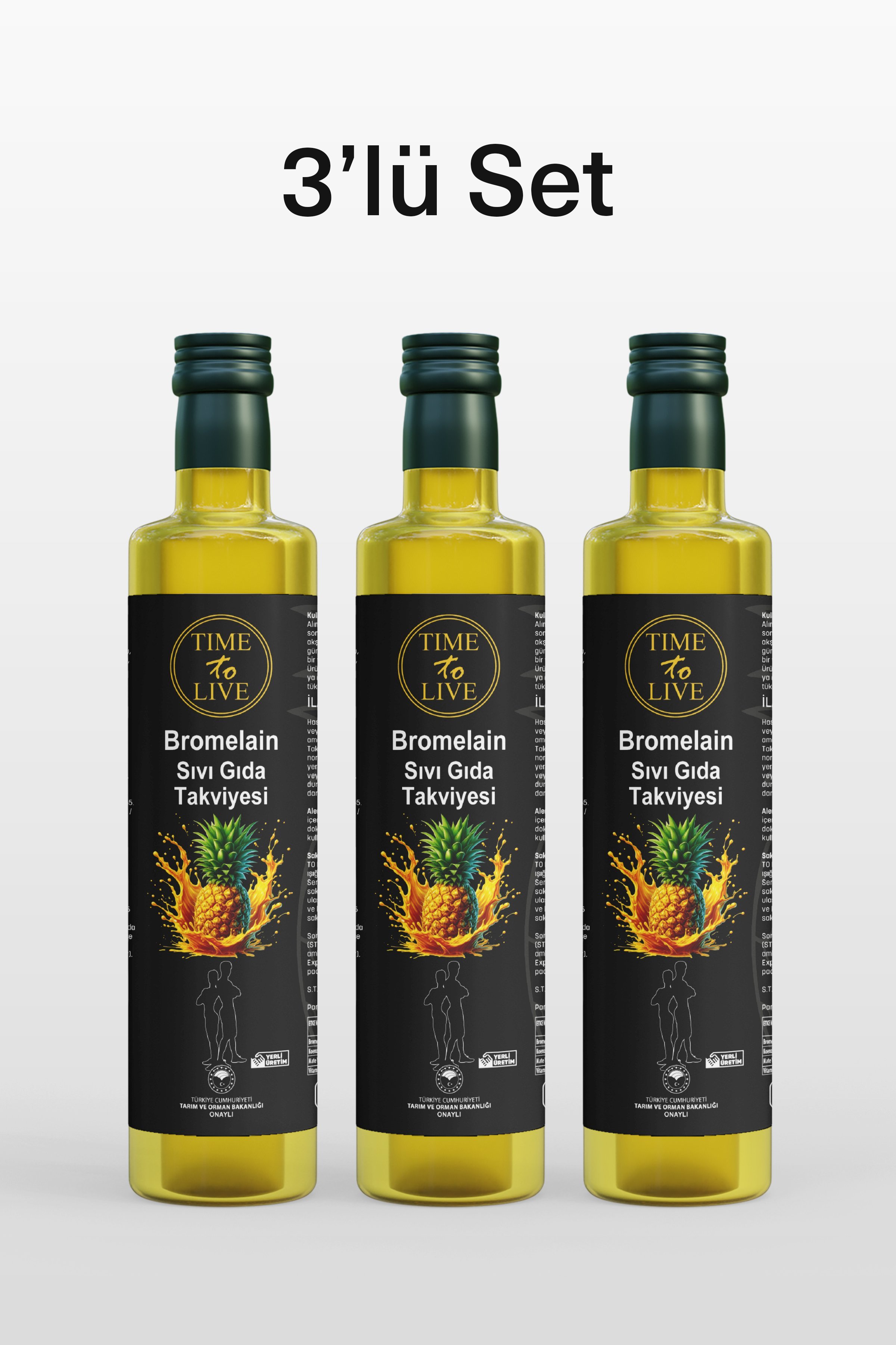 Ödem Savar Bromelain Sıvı Gıda Takviyesi 3 lü Set