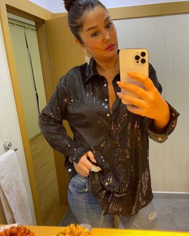 ASOL PAYETLİ SİYAH GÖMLEK