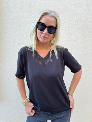 Foreo Siyah Büyük Beden Triko