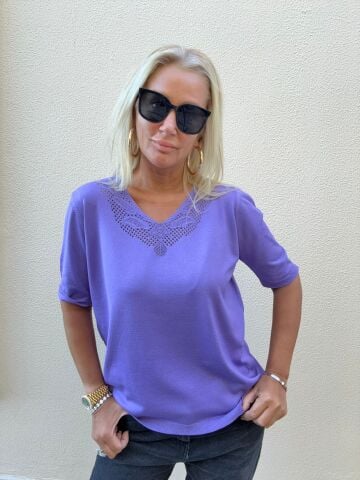 Foreo Mor Büyük Beden Triko