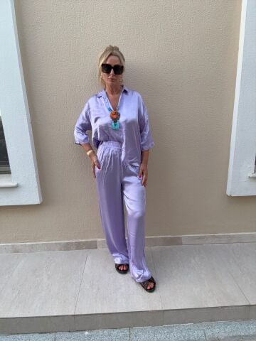 Tira Lila Saten Takım