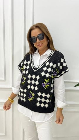 Reth Kadın Siyah Gömlek Süveter