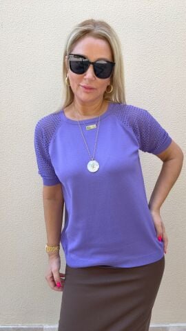 Zenya Mor Büyük Beden Triko