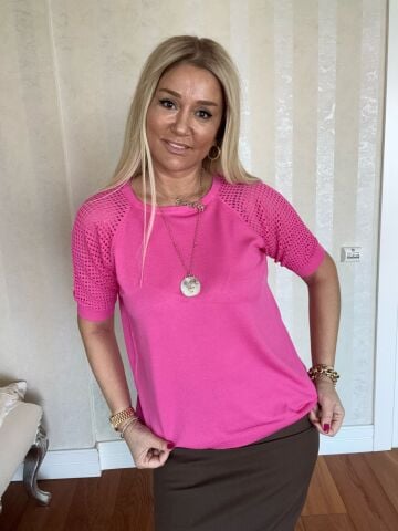 Zenya Pembe Büyük Beden Triko
