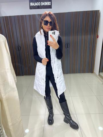 Tomas Kadın Beyaz Yelek