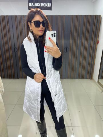 Tomas Kadın Beyaz Yelek