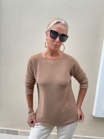 Swon Kadın Camel Triko