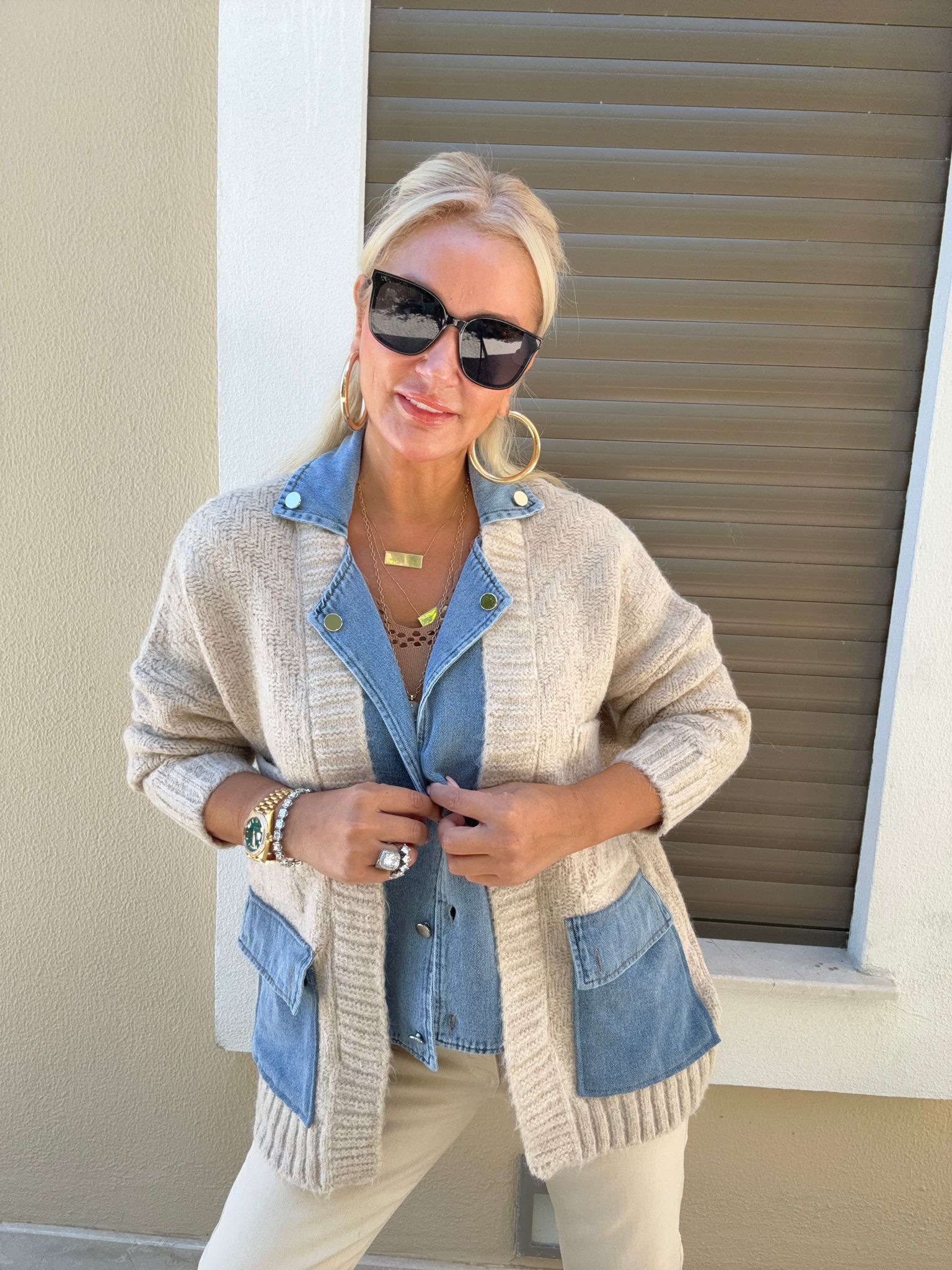 Bucky Kadın Taş Triko Hırka