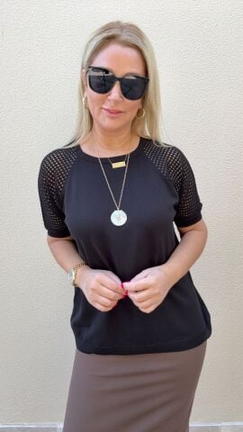 Tekla Siyah Triko