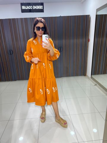 Label Orange Elbise