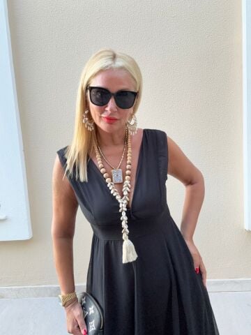 Willa Siyah Şifon Elbise