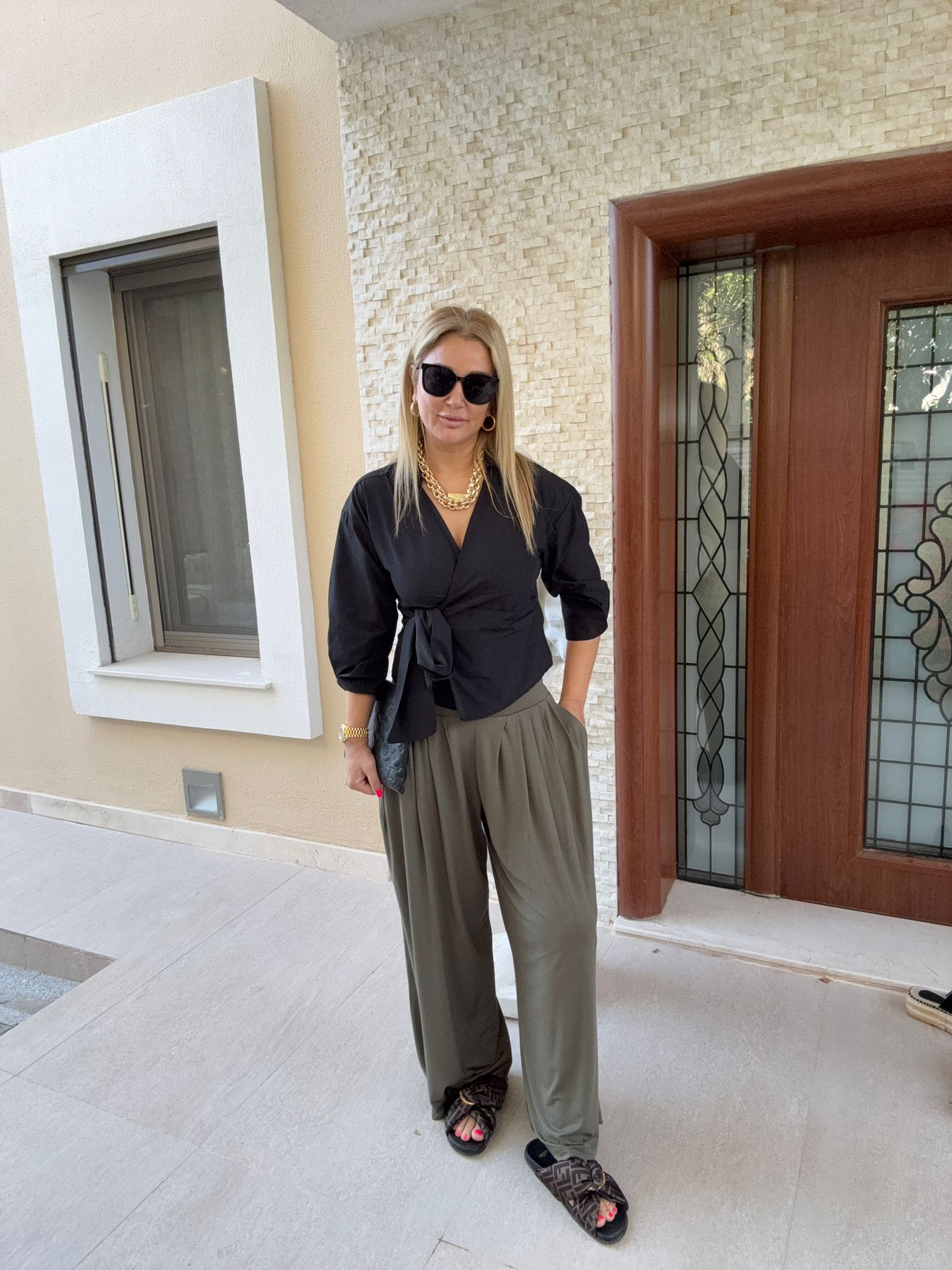 Bewo Haki Palazzo Pantolon HAKİ - S