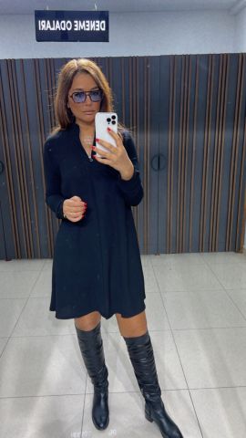 Merdy Kadın Siyah Elbise