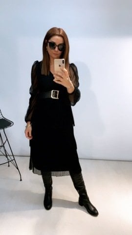 Bianca Siyah Elbise