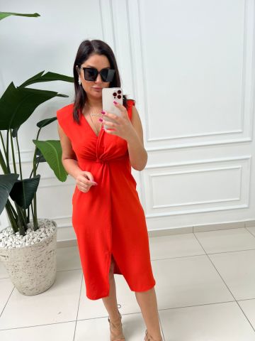 Carin Orange Elbise