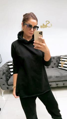 Astec Siyah Kapşonlu Sweat