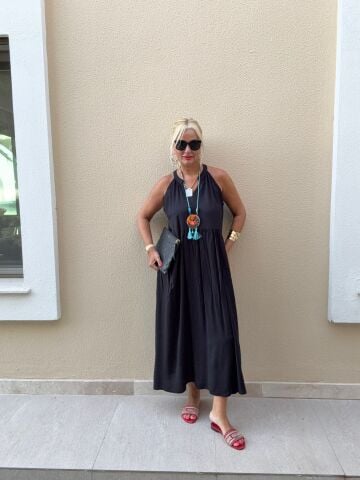 Racce Siyah Elbise
