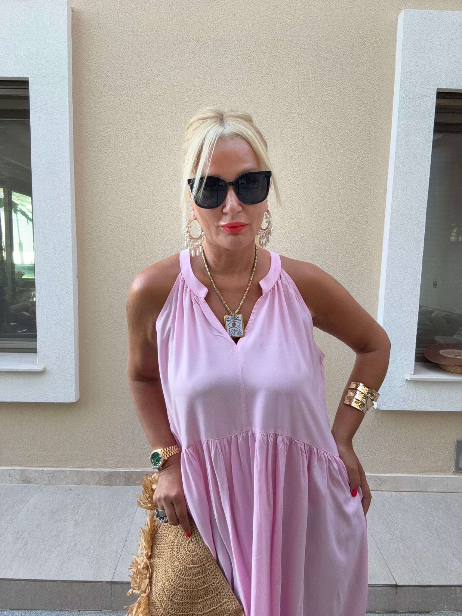 Racce Pembe Elbise