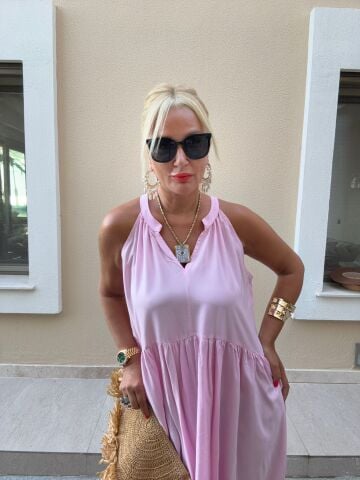 Racce Pembe Elbise