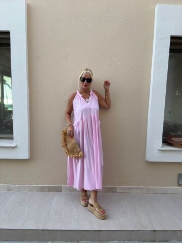 Racce Pembe Elbise