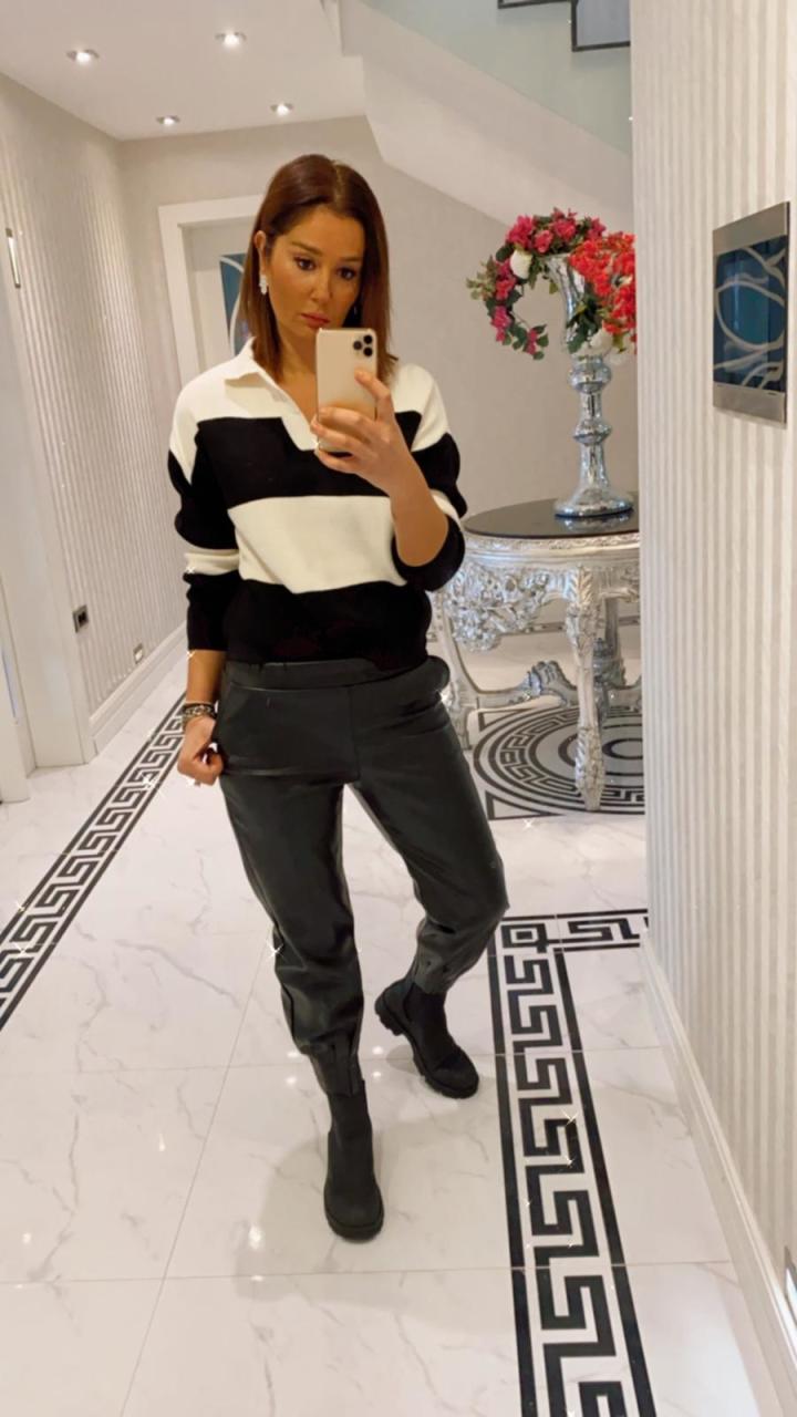 Allda Siyah Deri Pantalon