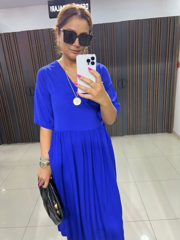 Nilda Saks Elbise