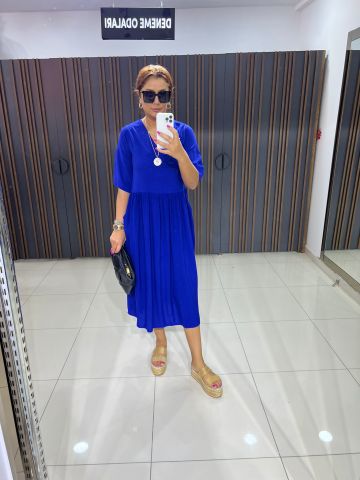 Nilda Saks Elbise