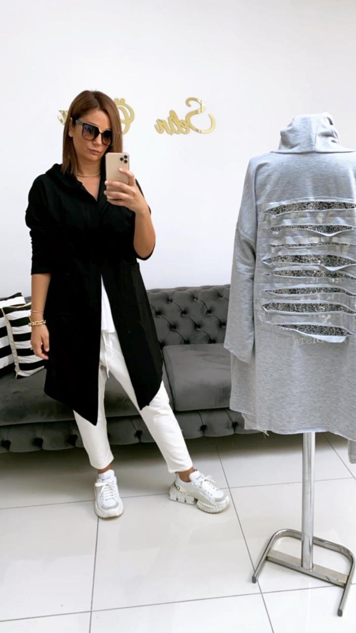 Vivo Payetli Siyah Hırka