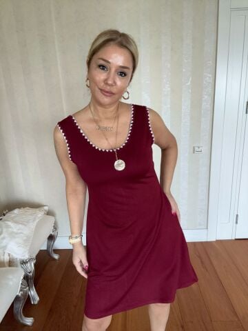 Lapis Bordo Elbise
