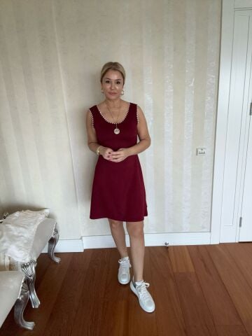 Lapis Bordo Elbise
