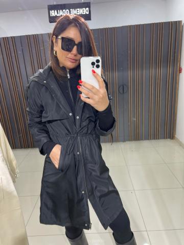 Vitya Kadın Siyah Trench