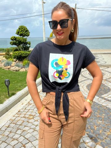 Begona Kadın Siyah T-shirt