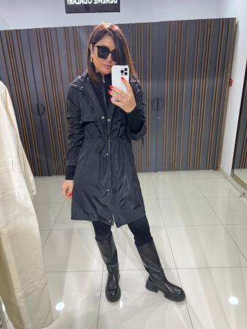 Vitya Kadın Siyah Trench