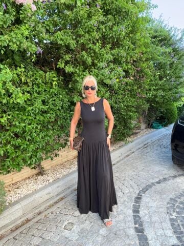 Lavish Siyah Elbise SİYAH - S