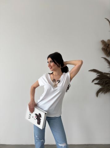 Malte Beyaz T-shirt