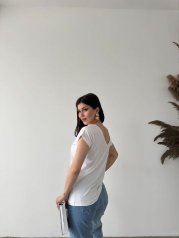 Malte Beyaz T-shirt