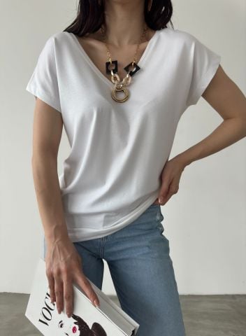 Malte Beyaz T-shirt