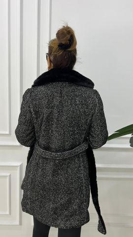 Vogue Kadın Siyah Kaban