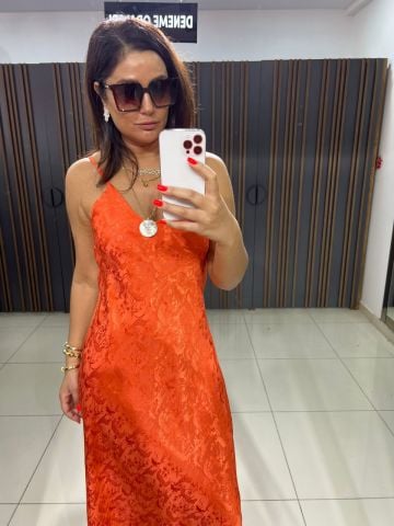 Glady Kadın Turuncu Elbise