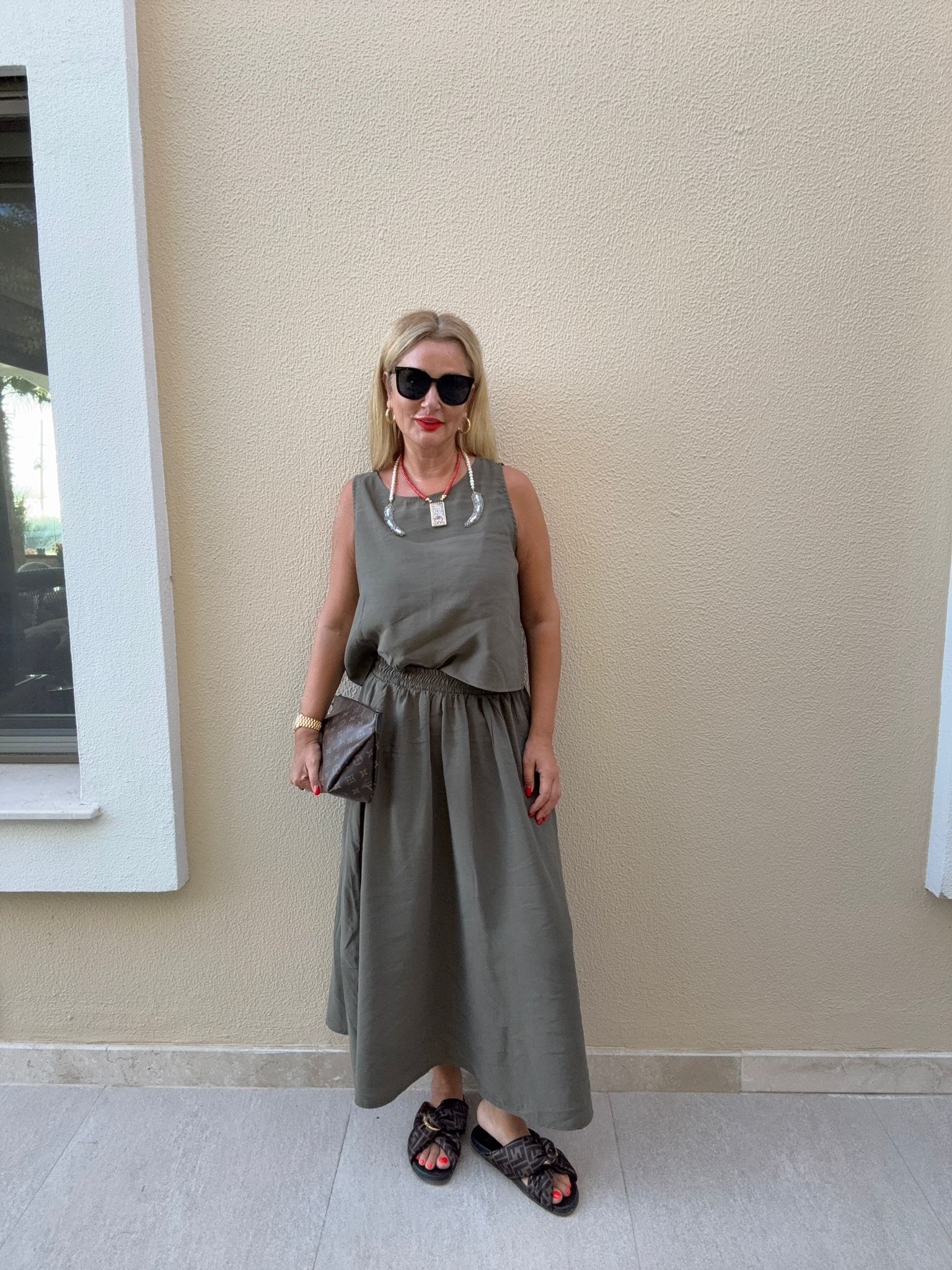 Lesdora Haki Etekli Takım