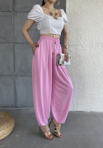 Veza Pembe Şalvar Pantolon