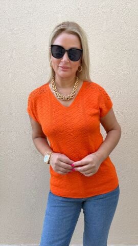 Clara Turuncu Triko
