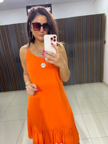 Jelani Orange Elbise